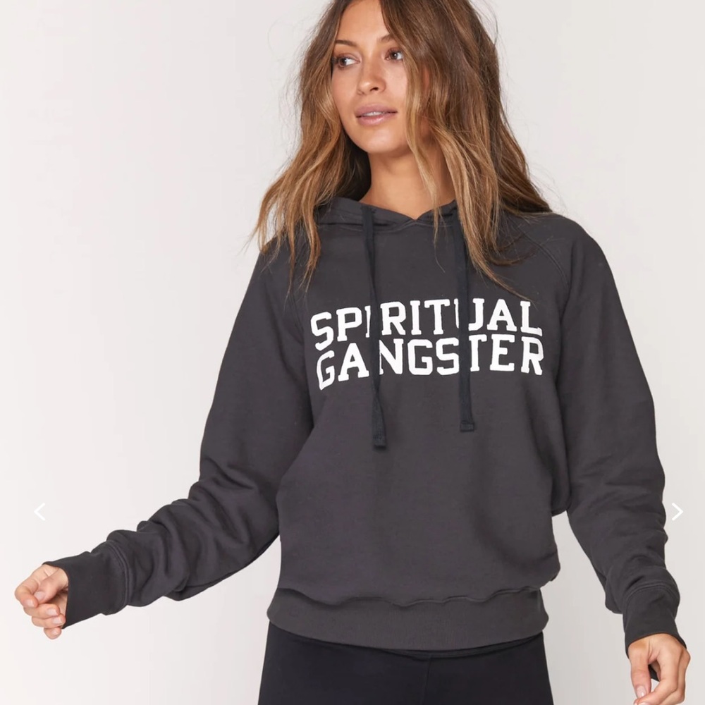 Spiritual Gangster Hoodie Size M Vintage black